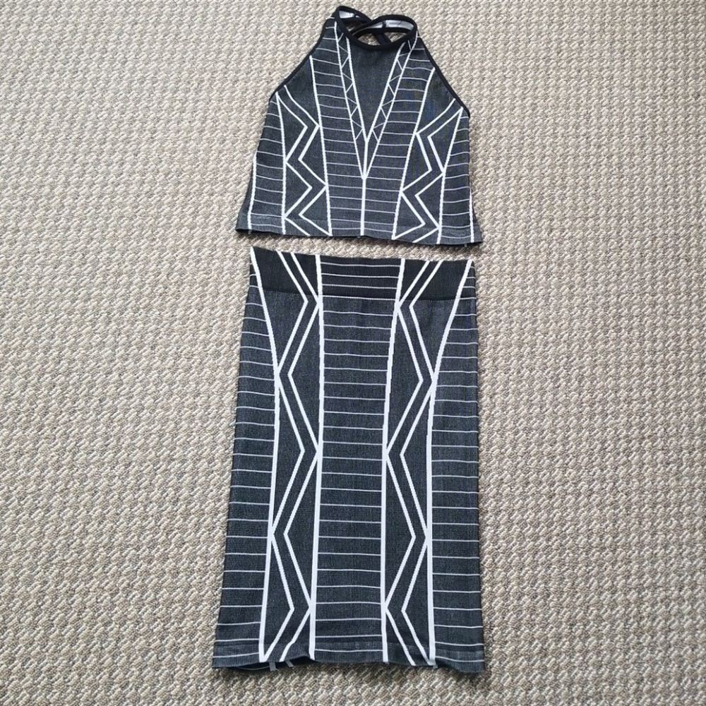 BCBG Generation crop top and skirt